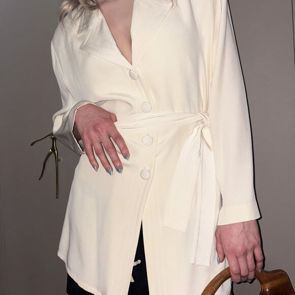 Vintage Peter Nygard Cream Blazer Sz L - Picture 2 of 7